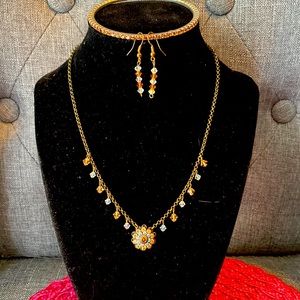 (set) liz palacios - Swarovski crystal necklace, paired with earrings and bangle